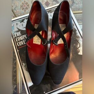 Vintage black and red heels